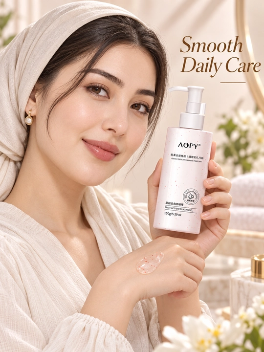 AOPY Yuz uchun piling-gel, meva kislotalari bilan, teshikchalarni tozalash, 150 g