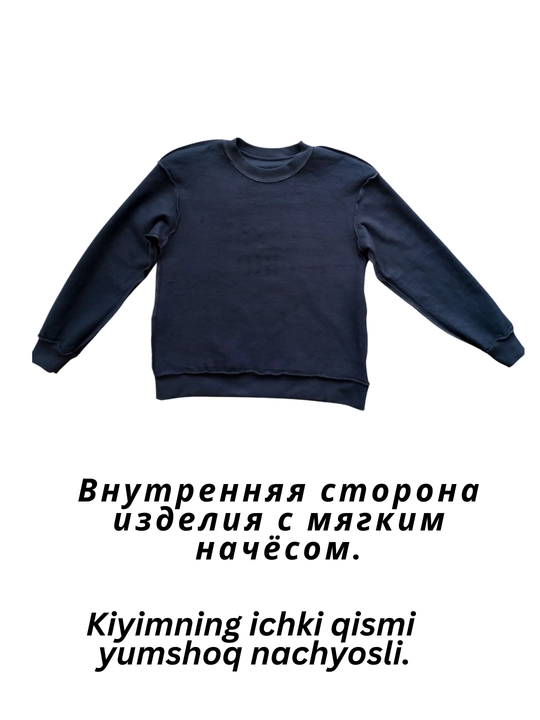 Свитшот для женщин, хлопок, спортивный и повседневный