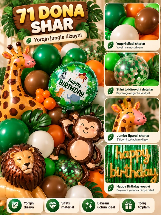 Набор шаров на день рождения Happy Birthday, праздничный декор, набор для фотозоны