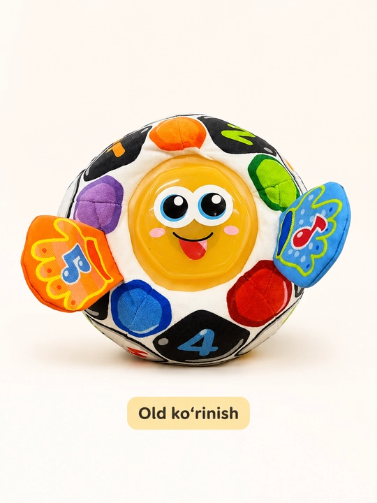 Yumshoq o‘yinchoq koptok, bolalar uchun plush koptok, oq qora