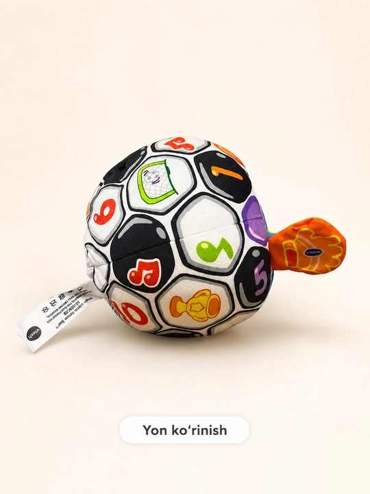 Yumshoq o‘yinchoq koptok, bolalar uchun plush koptok, oq qora