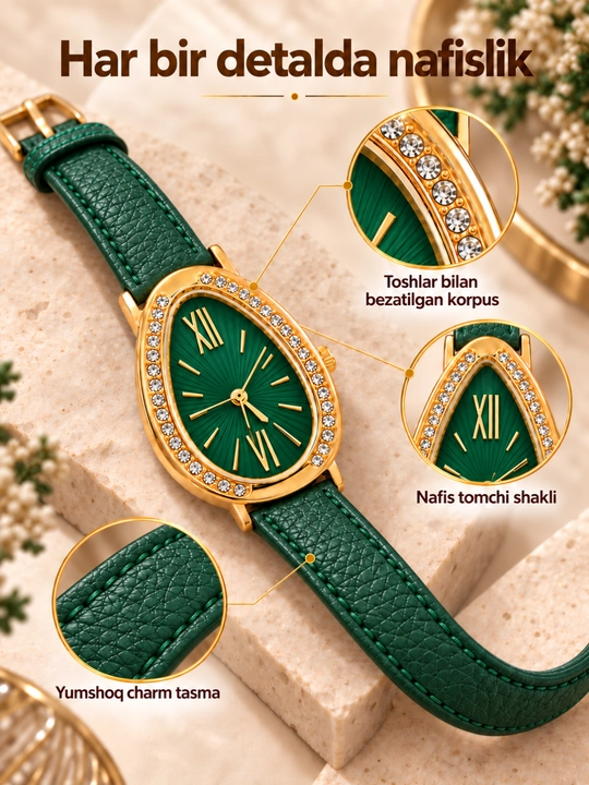 Женские часы, девушек, наручные часы, с кварцевым механизмом, BVLGARI, с кожаным ремешком