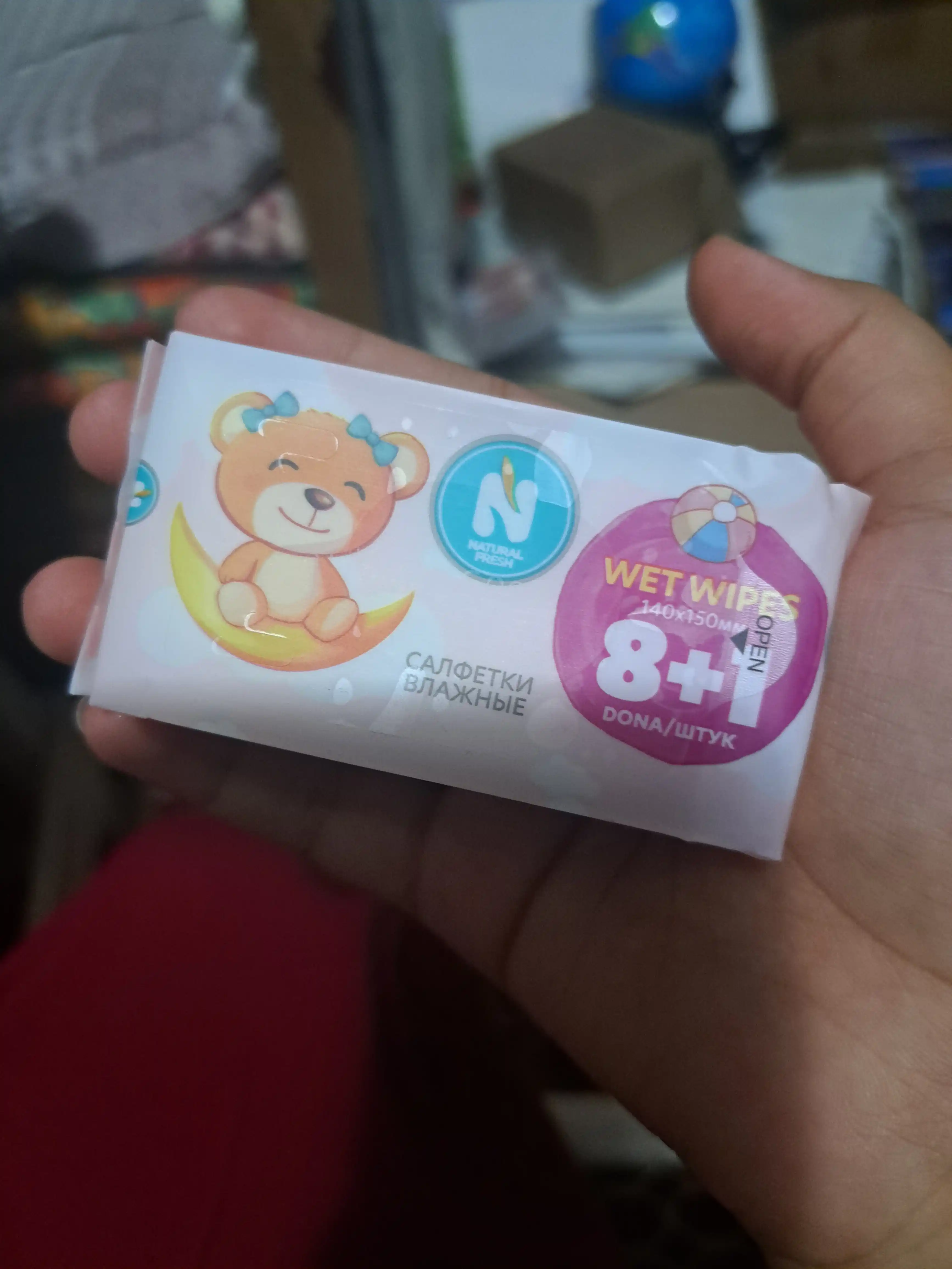 Влажные салфетки ''Natural Fresh'', super mini, 8 + 1