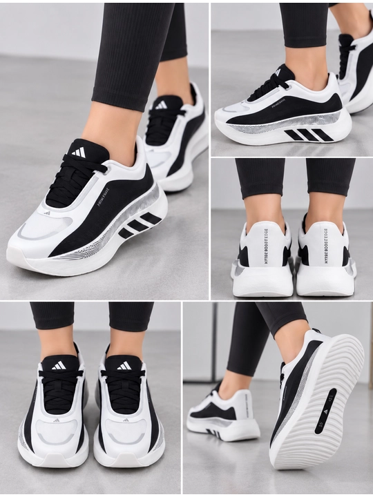 Adidas HYPERBOOST EDGE ayollar krossovkasi oq-ko‘k, sport va kundalik kiyish uchun
