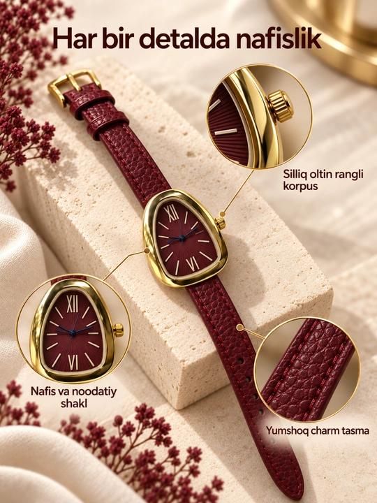 Женские часы, девушек, наручные часы, с кварцевым механизмом, BVLGARI, с кожаным ремешком