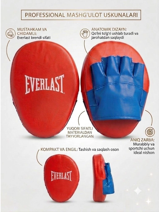 Boks lapasi Everlast, professional mashg'ulotlar uchun - 