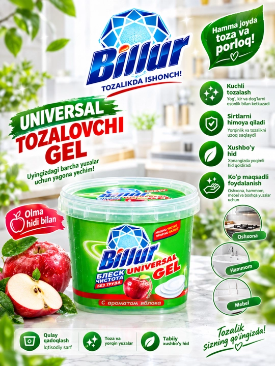 «Универсальный гель „Биллюр“ (с ароматом яблока)» - 