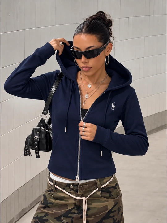 Zamoklik 2 iplik tolstovka, polo, kuz, qish va bahor uchun, standart, ayollar uchun xudi