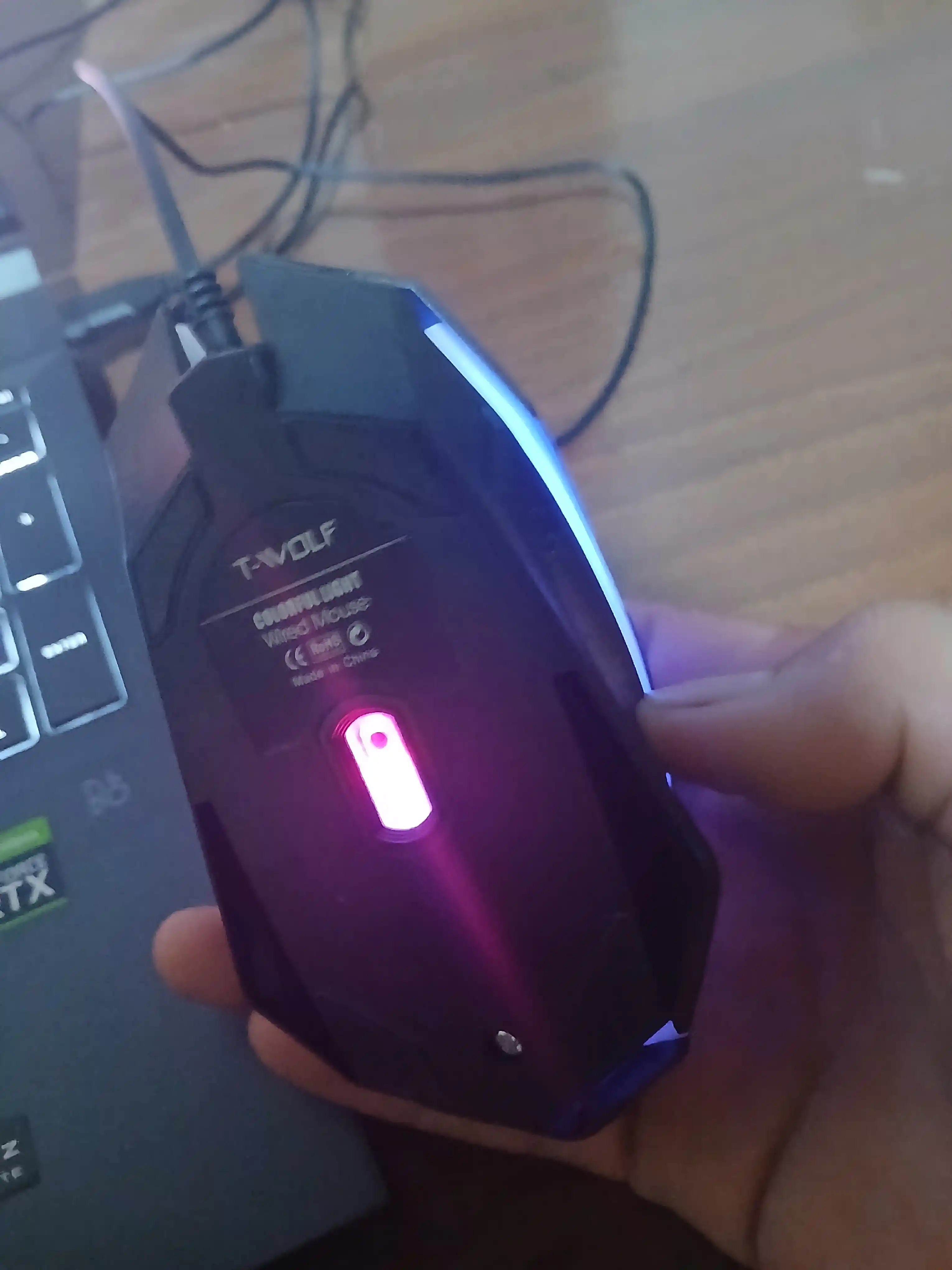 Игровая компьютерная мышь, проводная, с RGB подсветкой (для игр и офиса)