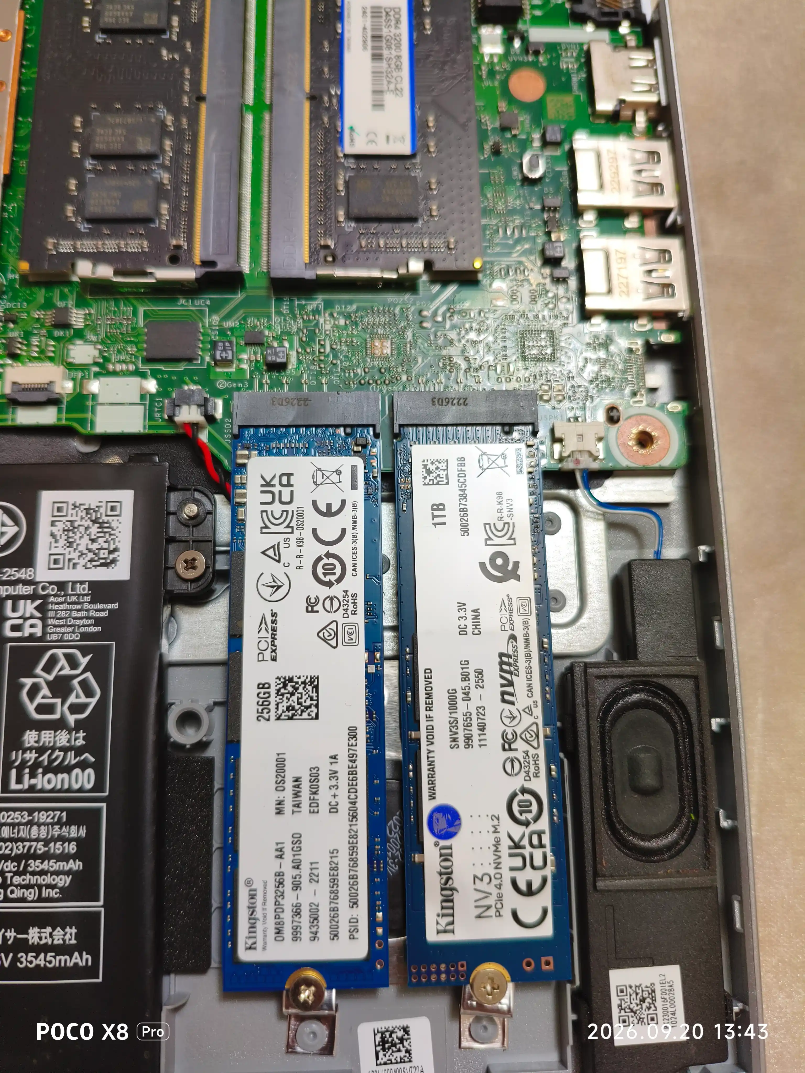 Kingston SSD NV3 PCIe 4.0 NVMe SSD ichki qattiq xotira