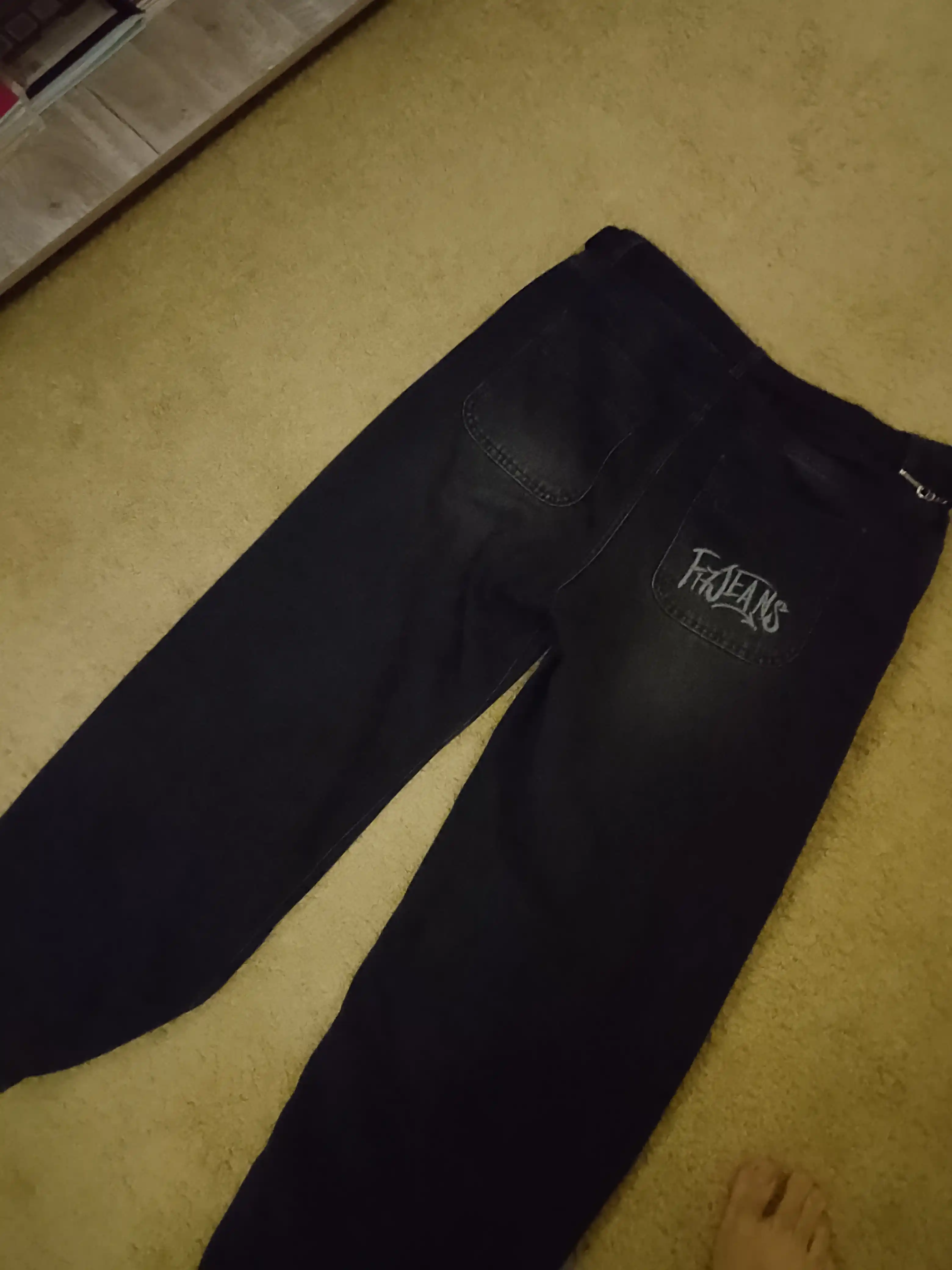 Keng jinsi shimlar y2k baggi oversize sk8 UNI