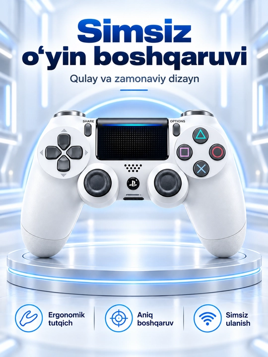 Simsiz o‘yin boshqaruvchisi, sensor panel va analog stiklar bilan, geympad - 