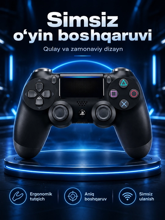 Simsiz o‘yin boshqaruvchisi, sensor panel va analog stiklar bilan, geympad - 