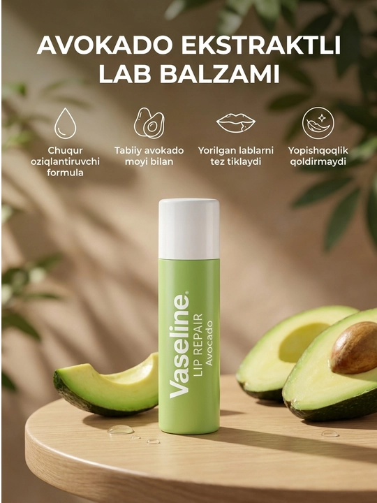 Vaseline lab balzami, namlantiruvchi lab parvarishi, turli variantlar - 
