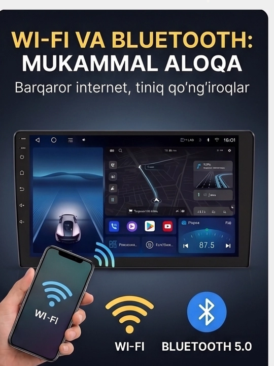Gentra, Cobalt, Spark, Nexia 1, 2, 3 Damas, Matiz uchun Kenwood avtomobil monitorlari