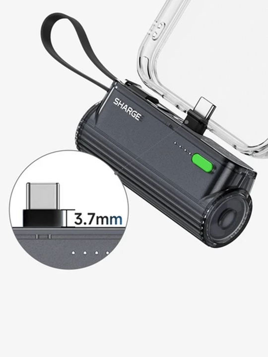 Повербанк SHARGE Flow Mini 2, 5000 мА·ч, 22,5 Вт, USB-C и Lightning