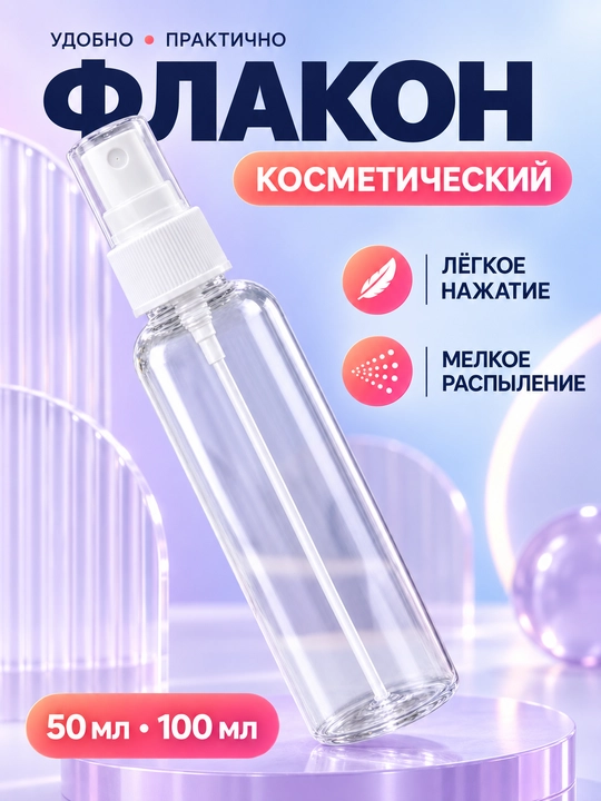 Флакон-распылитель для жидкостей, 50 мл, 100 мл - 
