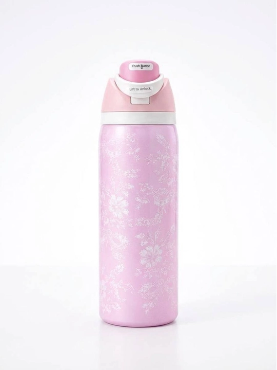 Sport uchun suv butilkasi 950 ml, zanglamaydigan po‘lat, tugmali qopqoq