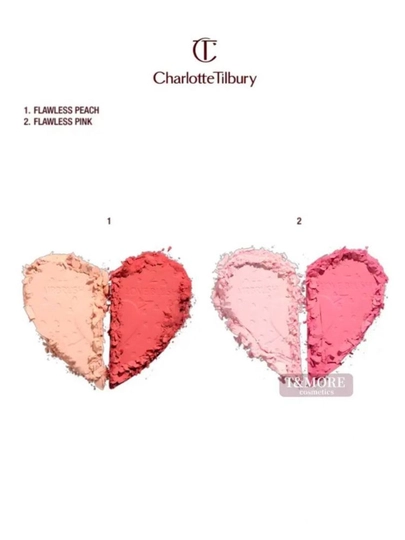 Charlotte Tilbury Ixcham 2 ta 1 da paletka - yurak shaklidagi upa va qizillik
