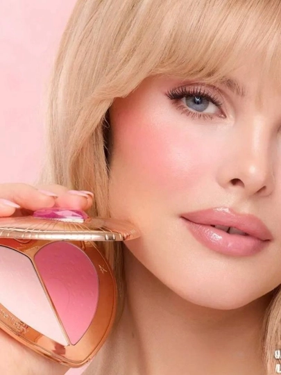 Charlotte Tilbury Ixcham 2 ta 1 da paletka - yurak shaklidagi upa va qizillik