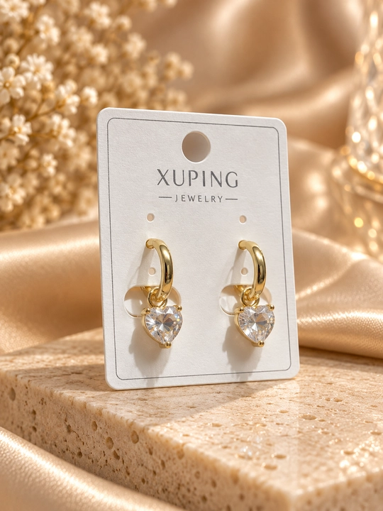 Серьги Xuping для девочек — гипоаллергенные, из нержавеющей стали