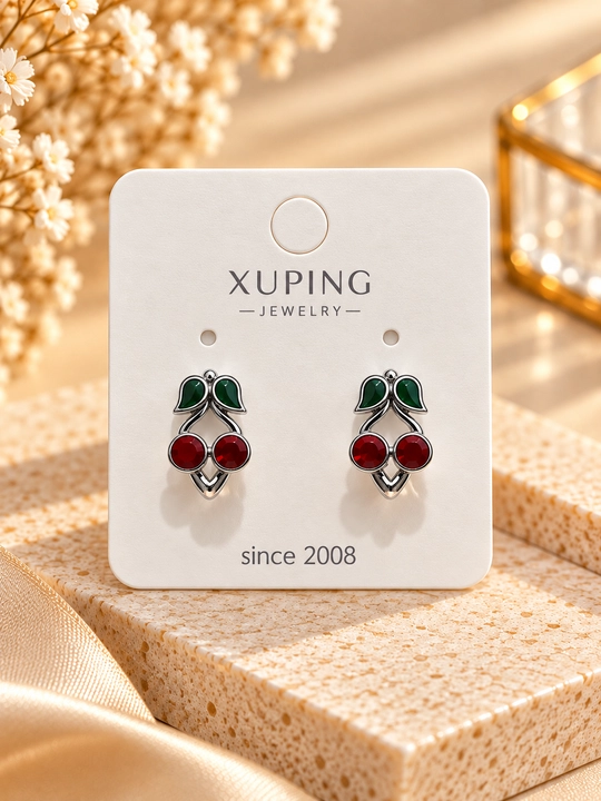 Серьги Xuping для девочек — гипоаллергенные, из нержавеющей стали - 