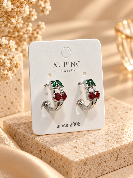 Серьги Xuping для девочек — гипоаллергенные, из нержавеющей стали