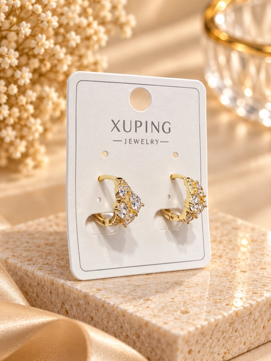 Серьги Xuping для девочек — гипоаллергенные, из нержавеющей стали