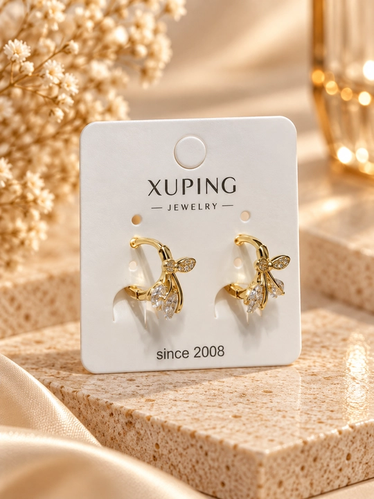 Серьги Xuping для девочек — гипоаллергенные, из нержавеющей стали