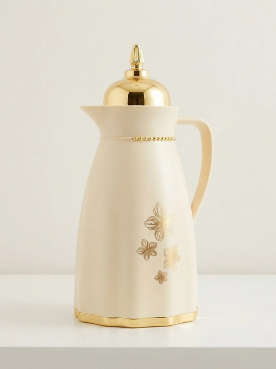 Термос для чая и кофе с цветочным узоробольшой вместимостью и длительным сохранением тепла - 
