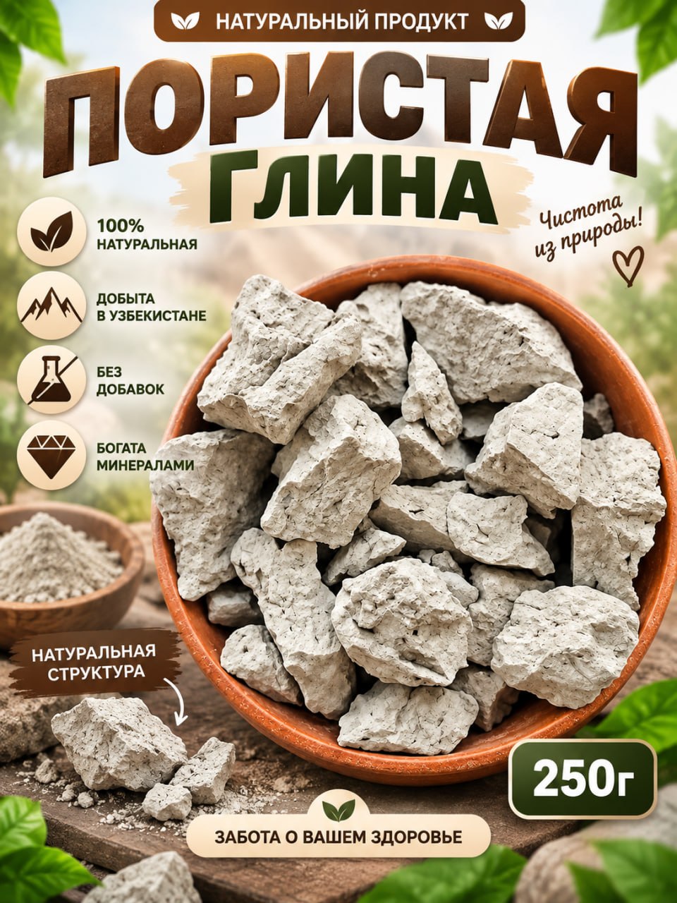 Уральская глина   туркестан сливки актобе астана  розовая узбечка фисташка глина - 