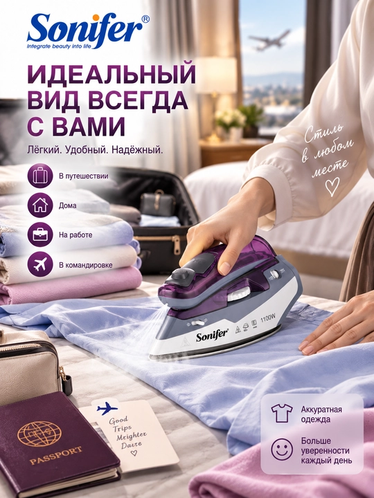 Дорожный утюг Sonifer SF-9054C
