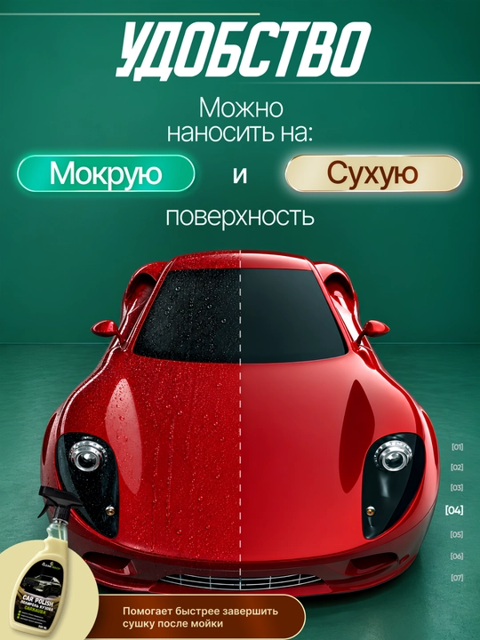 Полироль для кузова автомобиля Wax Carnauba