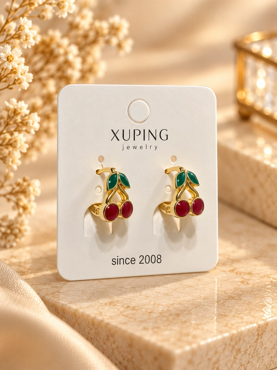Серьги Xuping для девочек — гипоаллергенные, из нержавеющей стали