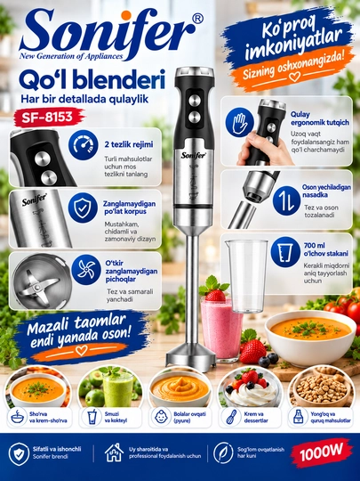 Blender Sonifer, ko'p funksiyali