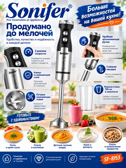 Blender Sonifer, ko'p funksiyali