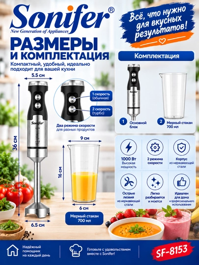 Blender Sonifer, ko'p funksiyali