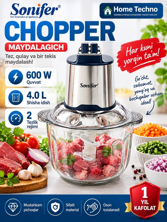 Elekt maydalagich Sonifer SF-8123, 4 litr