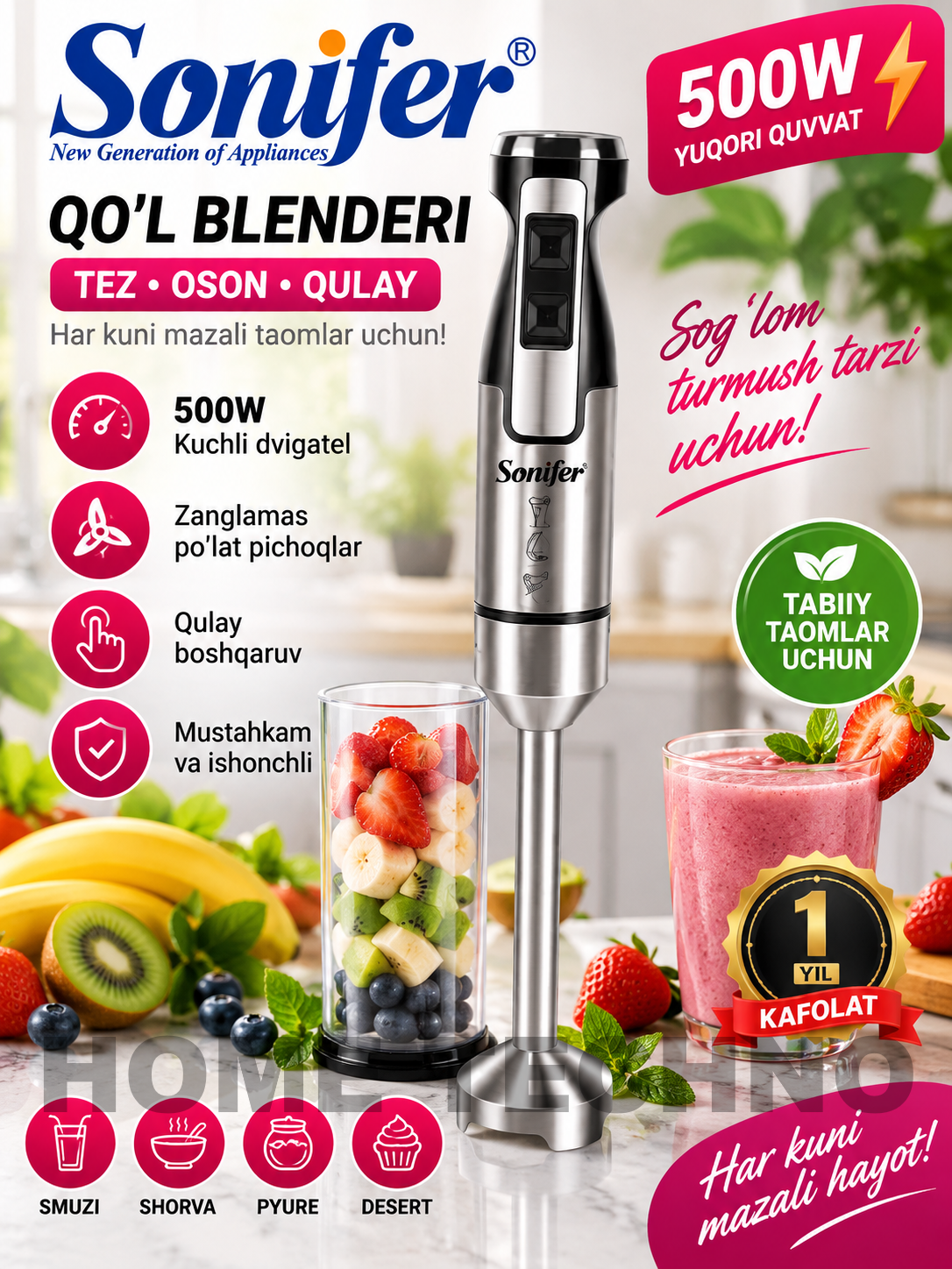 Qo'l blenderi Sonifer SF-8085 - 