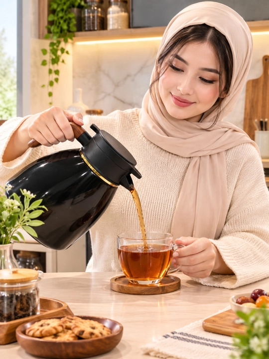 Termos choynak 1,6 l — issiq ichimliklar uchun, qulay dastakli, sifatli termos - 