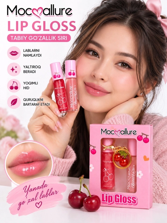 Lablar uchun namlantiruvch lip gloss to‘plami - 