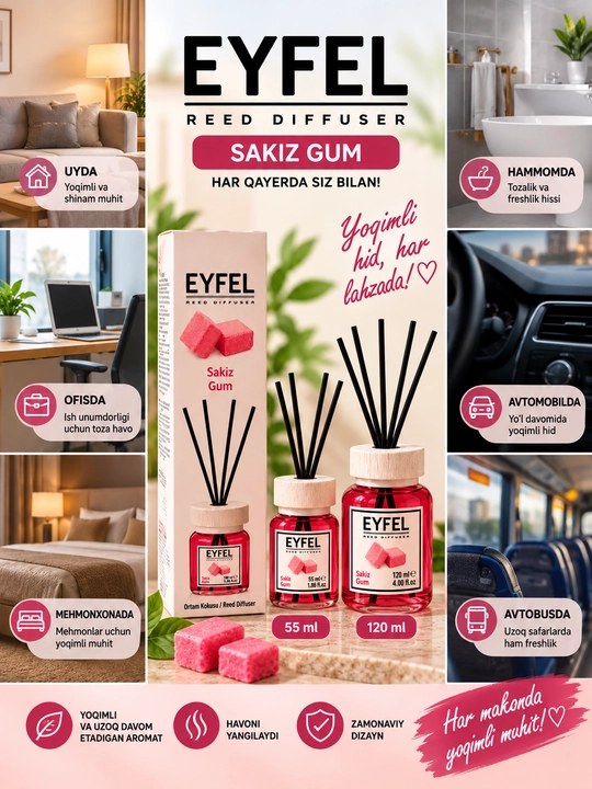 Uy, avto va ofislar uchun havo xushbo'ylagich "Eyfel"