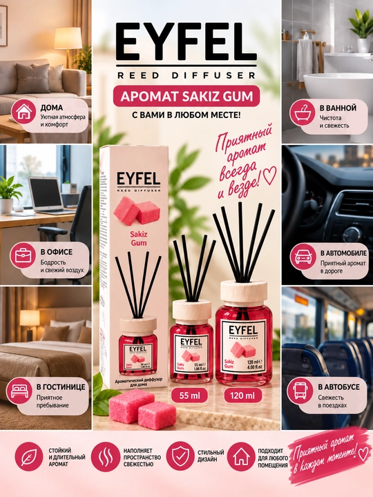 Uy, avto va ofislar uchun havo xushbo'ylagich "Eyfel"