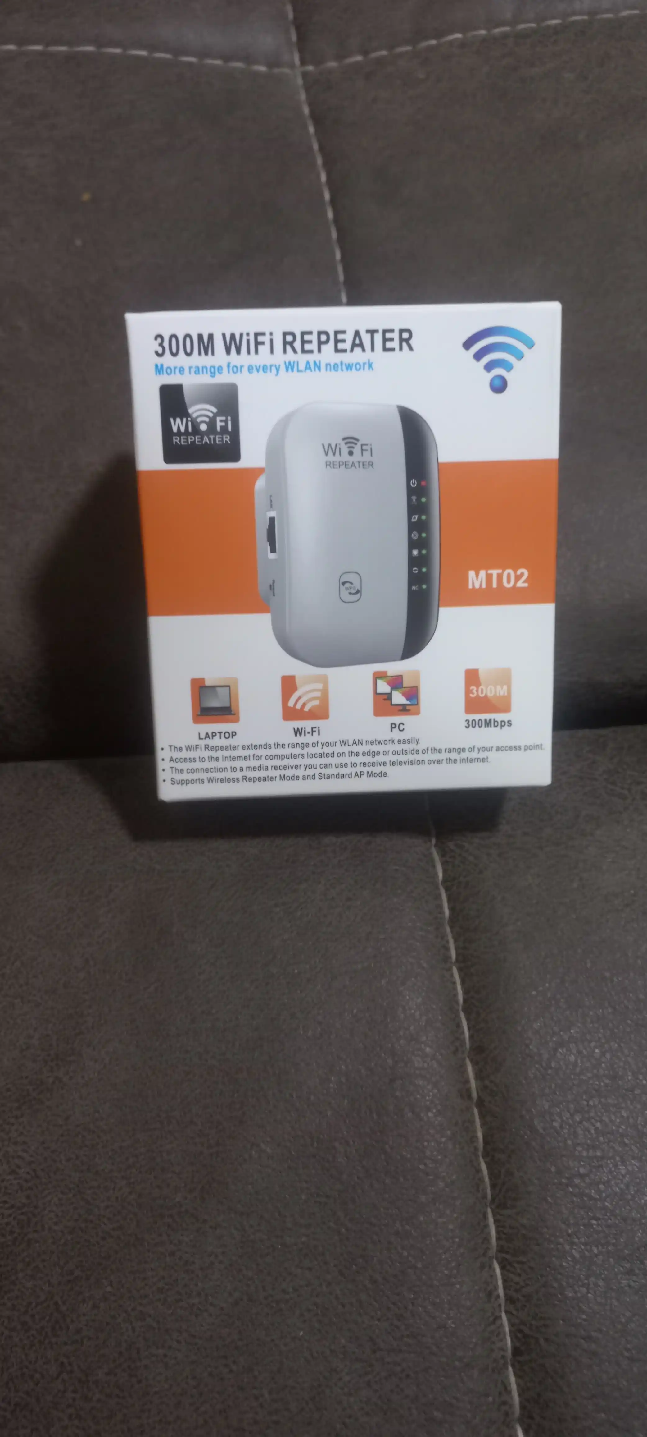 Wi-Fi усилитель сигнала до 300 Мбит/с 2.4GHz репитер WPS для дома и офиса 