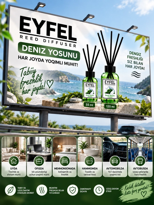 Ароматизатор для дома, автомобиля и офиса «Eyfel»