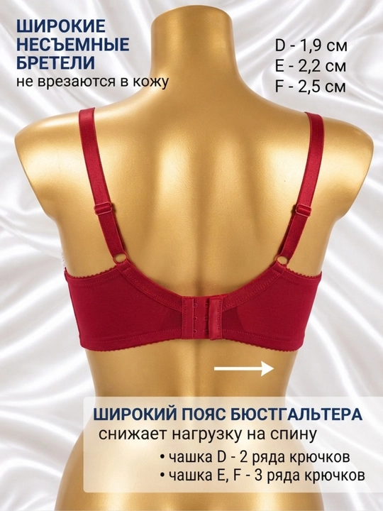 Бюстгальтер Lanny Mode, чашка D, с полупоролоновыми чашечками, большие размеры