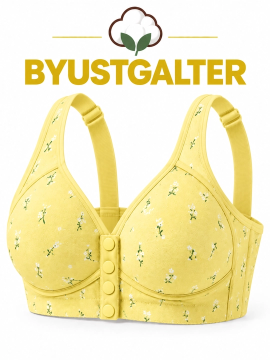 Ayollar uchun simsiz byustgalter, oldidan tugmali gulli lifchik, keng tasmali - 