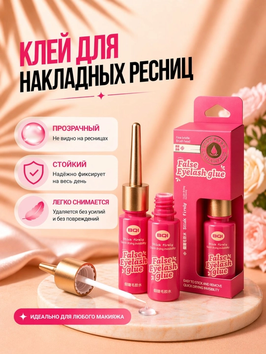 Безвредный быстросохнущий клей для ресниц - 