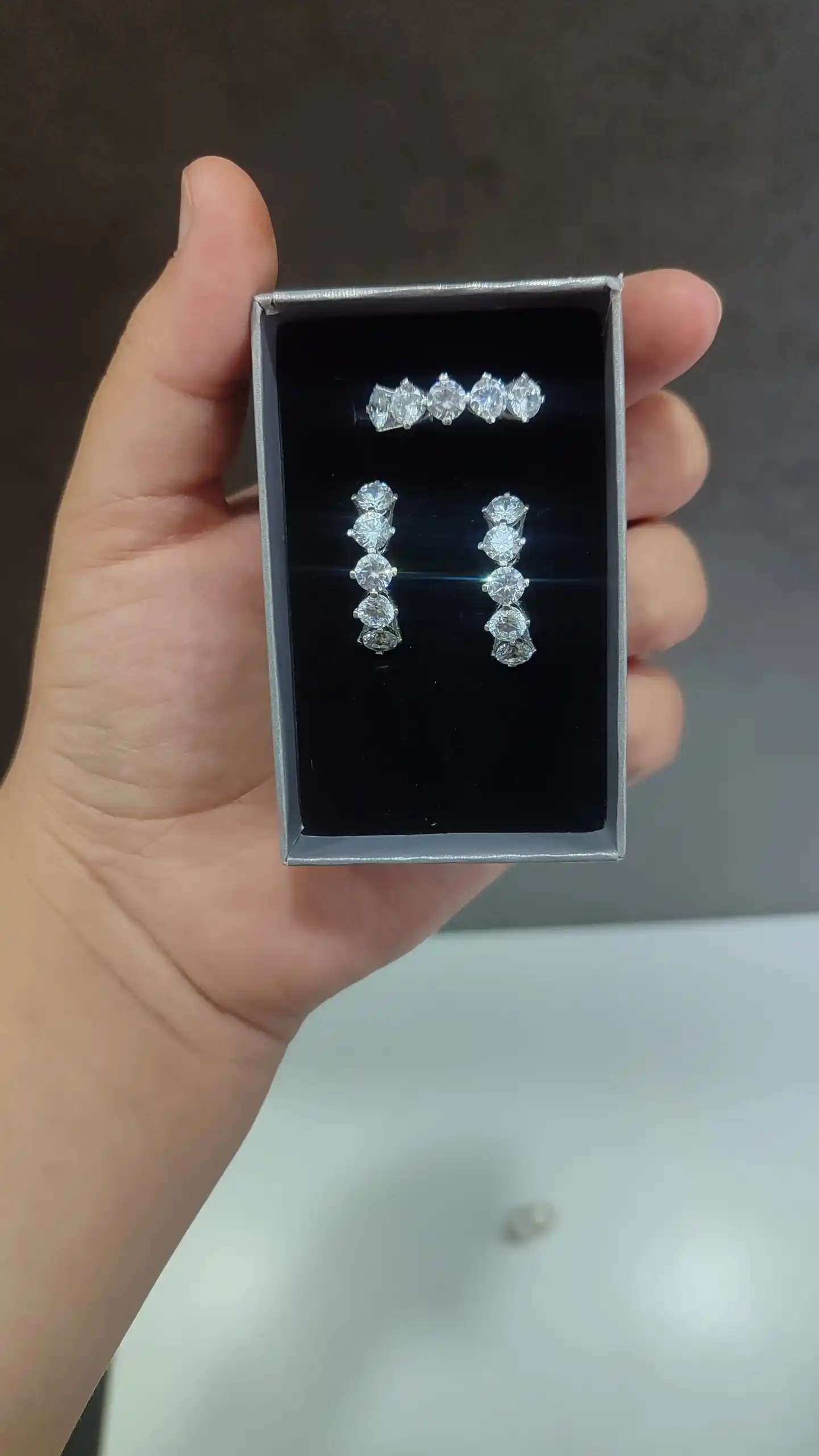 Комплект из серебра Silver Line — кольцо и серьги проба 925,  размер 16–22