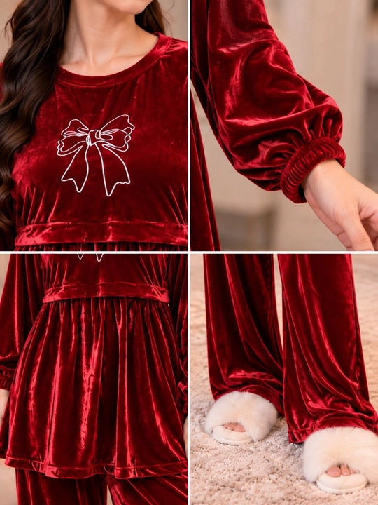 Ayollar uchun velur kostyum-dvoyka, yumshoq uy kostyumi, oversize 46–52